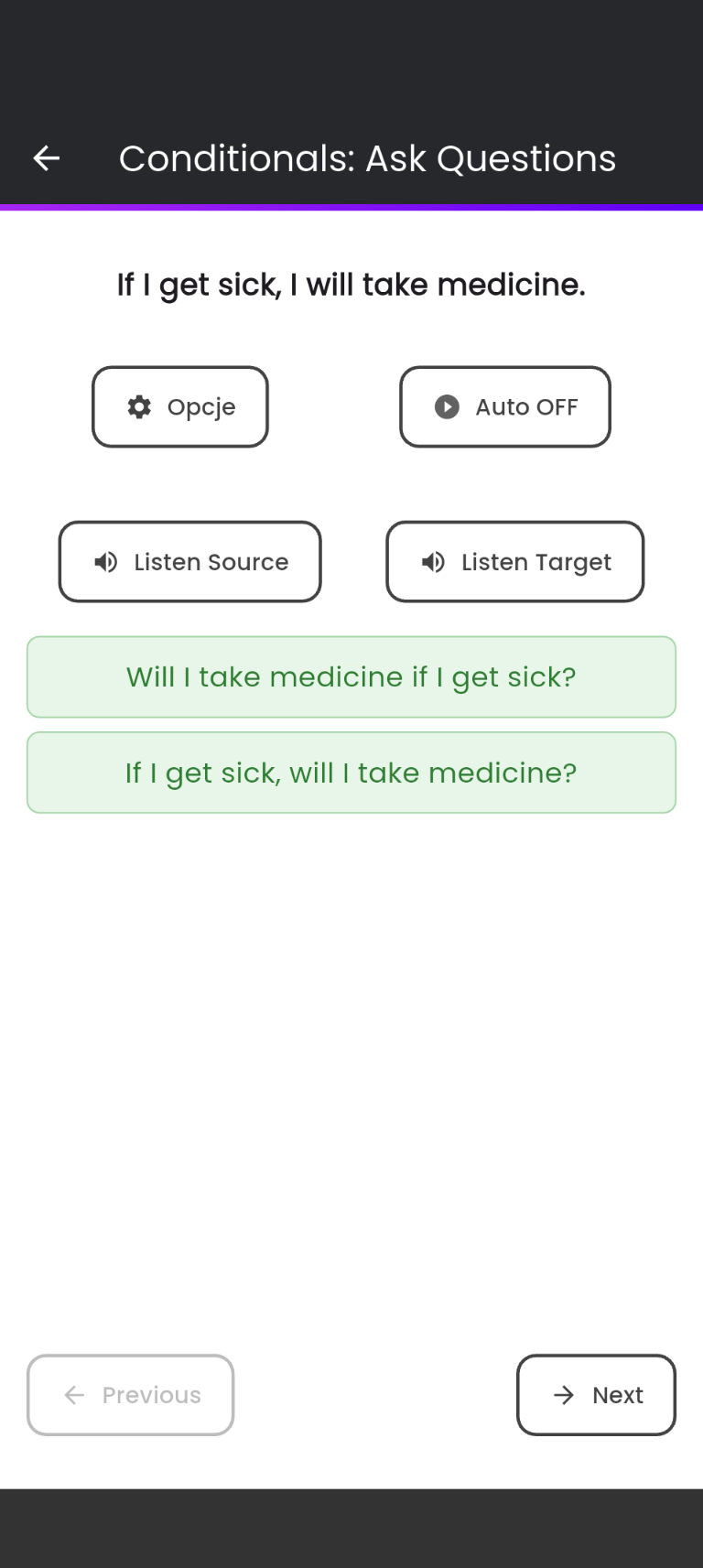 Zrzut ekranu aplikacji